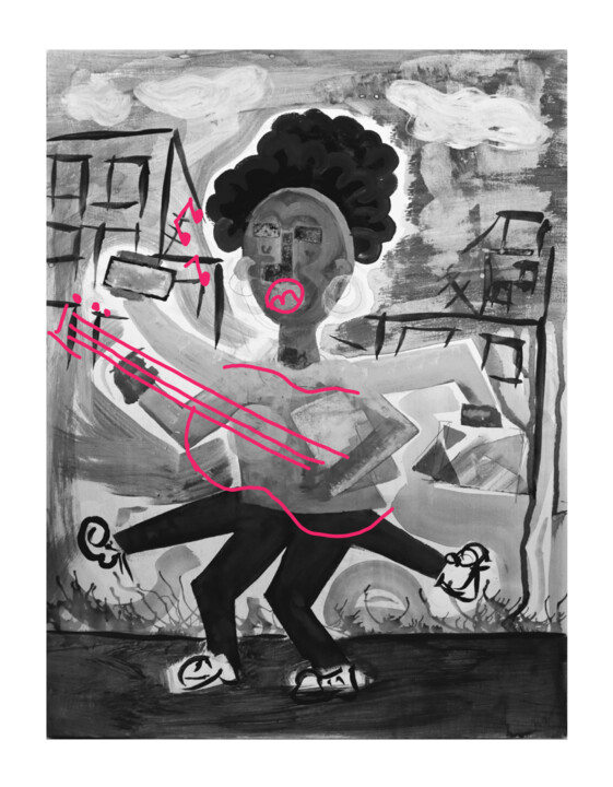 Digital Arts titled "N15-Violão" by Chincoã, Original Artwork, 2D Digital Work