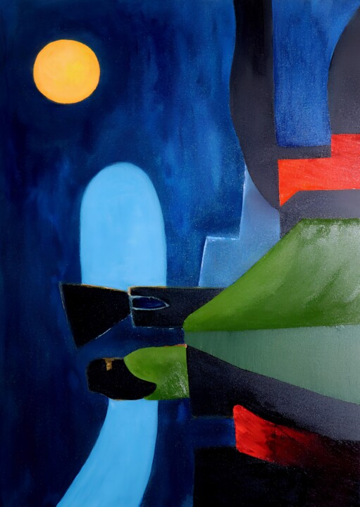 Pintura intitulada "Noite destrelada" por Chincoã, Obras de arte originais, Acrílico