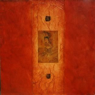 Pittura intitolato "untitled-6" da Xinxin Guo, Opera d'arte originale