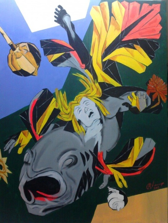 Painting titled "Avatar Series - Mat…" by Chinmaya Br, Original Artwork, Acrylic