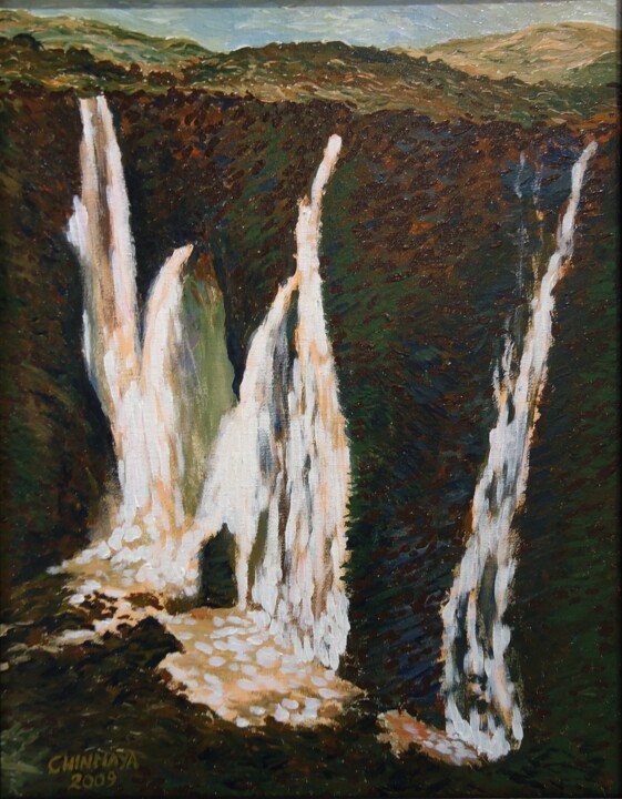 Painting titled "jog-falls.jpg" by Chinmaya Br, Original Artwork