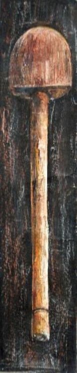 Wood spoon - Painting, 10x40 cm ©1997 by Nath CHIPILOVA . ШИПИЛОВА Нат. -
Realism, wood spoon cuillère bois
