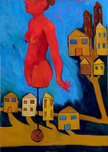 Painting titled "Partenza (2)" by Bahar Chirali, Original Artwork