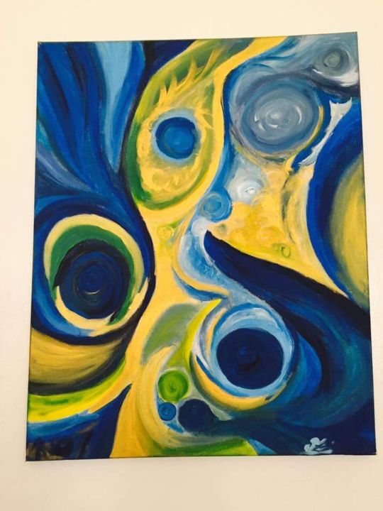 Peinture intitulée "Vision" par Fatma, Œuvre d'art originale, Acrylique