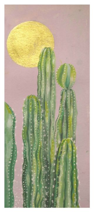 Painting titled "San Pedro" by Chloe Greenfield, Original Artwork, Gouache