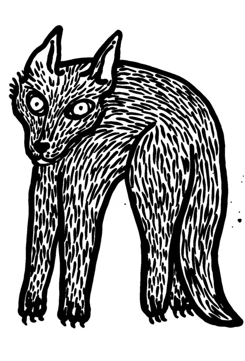 绘画 标题为“Loup” 由Chloé Robert, 原创艺术品, 丙烯