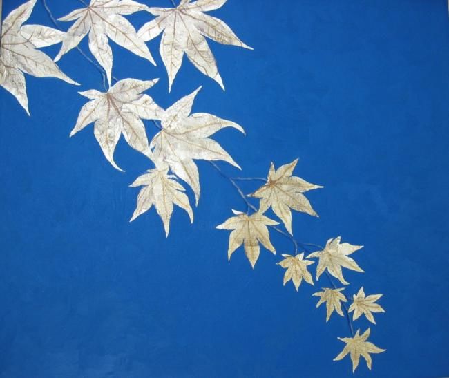 Painting titled "Moonlit Maple" by Chloe Brooke, Original Artwork