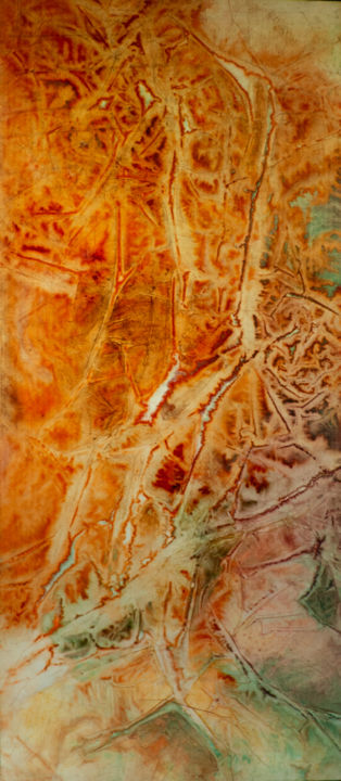 Painting titled "peau d'orange" by Chloé Alecki, Original Artwork, Ink