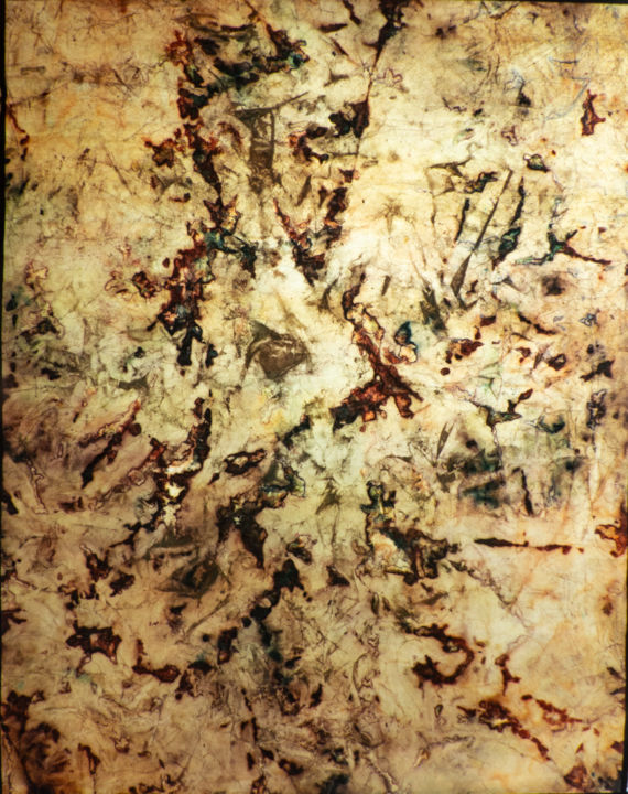 Peinture intitulée "terre, à terre" par Chloé Alecki, Œuvre d'art originale, Encre