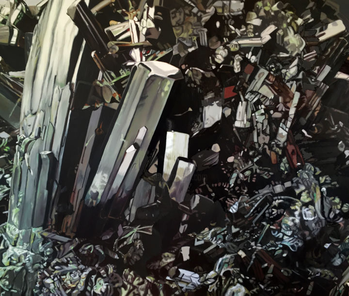 Painting titled "Epidote" by Chloe Hedden, Original Art, Oil