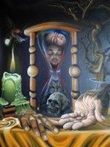 Painting titled "maldito tiempo" by Choko, Original Art, Oil