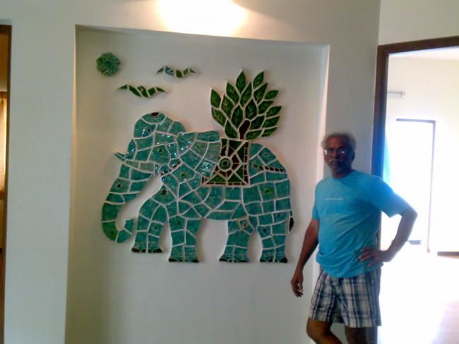 Scultura intitolato "elephant" da Karoonamoorthy N, Opera d'arte originale