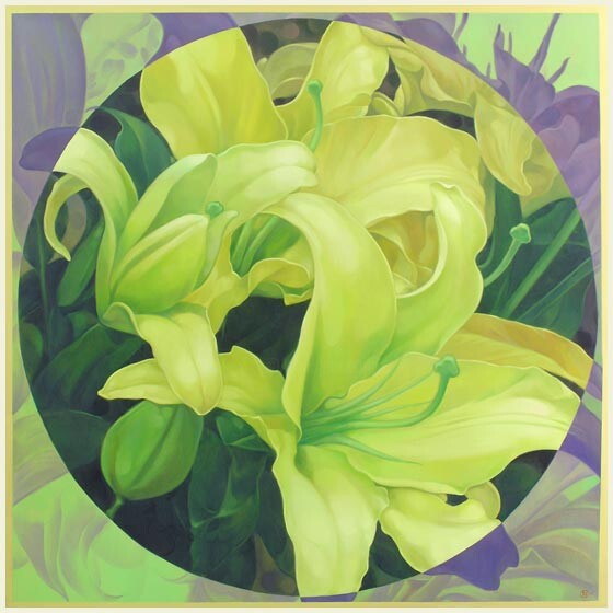 Painting titled "Lilies 1" by Choong Ching Liew, Original Artwork