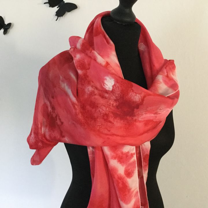 Pittura intitolato "Foulard en Pure Soi…" da Colorfantaisie, Opera d'arte originale, Acrilico