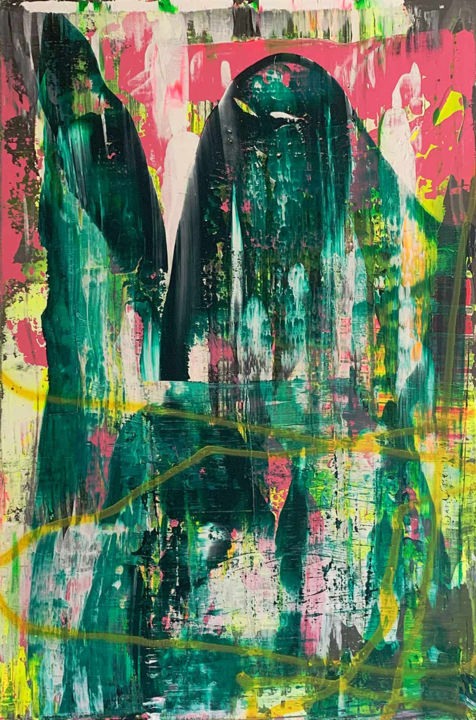 Peinture intitulée "Ahoi" par Christian Neuman, Œuvre d'art originale, Acrylique