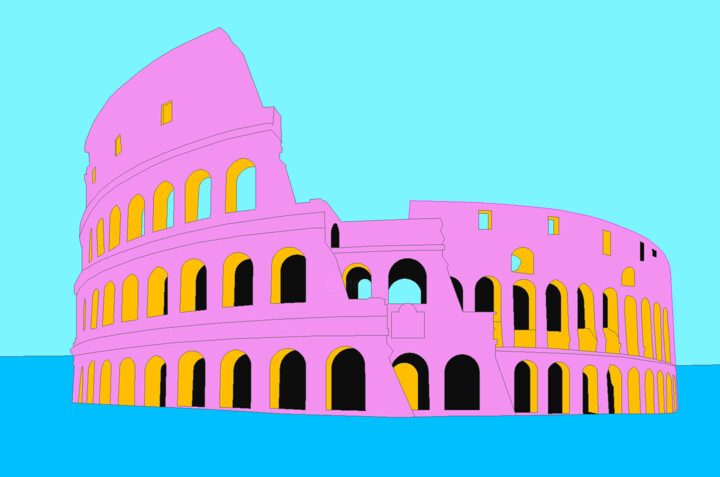 Digital Arts titled "Coliseum-C1" by Chris Donazzon, Original Artwork, Digital Painting