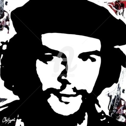 Painting titled "Le Che" by Chris Laure, Original Artwork, Oil