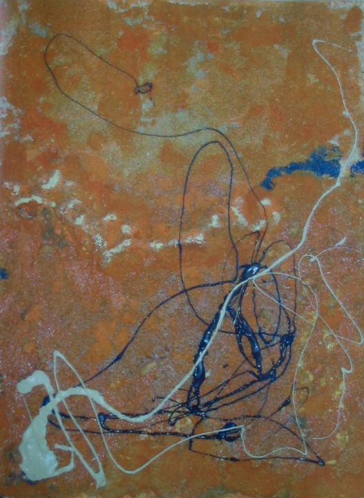Malerei mit dem Titel "N°31 Alterpiece" von Chris Le Guen Drianne, Original-Kunstwerk, Öl Auf Keilrahmen aus Holz montiert