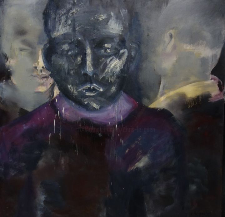 Pintura titulada "The Three Novices" por Chris Le Guen Drianne, Obra de arte original, Cera Montado en Bastidor de camilla d…