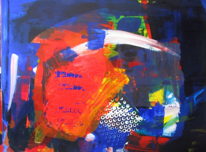 Картина под названием "N°9 In Between" - Chris Le Guen Drianne, Подлинное произведение искусства, Другой Установлен на Дерев…