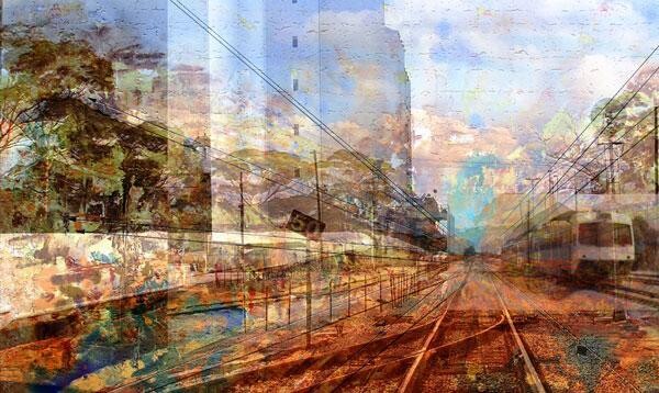 Digital Arts titled "Infrastructure" by Chris Marshall, Original Artwork, Digital Collage