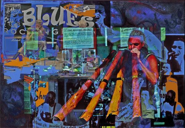 Grafika cyfrowa / sztuka generowana cyfrowo zatytułowany „Didgeri-Blues” autorstwa Chris Marshall, Oryginalna praca