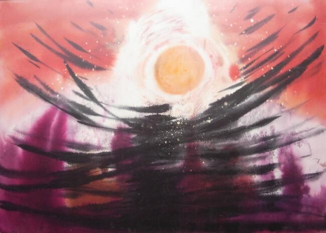 Malarstwo zatytułowany „Big-Bang 8” autorstwa Chris Talbot, Oryginalna praca
