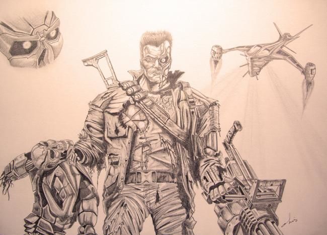 Terminator, Dibujo por Vannucci Chris - Artiste Dessinateur | Artmajeur