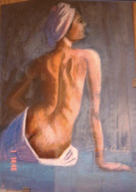 Peinture intitulée "Au bain." par Christine Benassaya, Œuvre d'art originale
