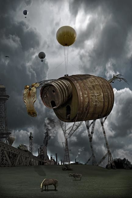 Digitale Kunst getiteld "Trojan horse" door Chrisbenn, Origineel Kunstwerk