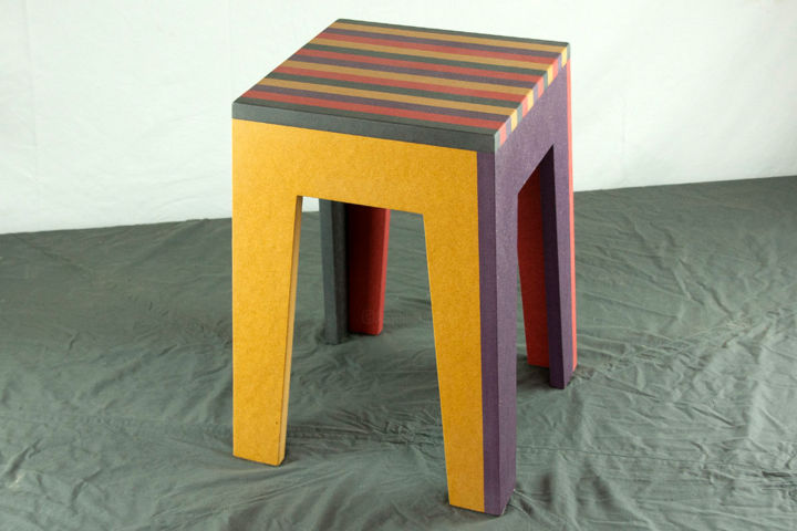 Design titled "Tabouret en medium…" by Christophe Cornard, Original Artwork, Furniture