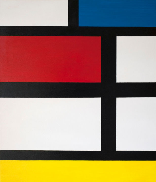 Peinture intitulée "Mon Mondrian" par Chris De La Roch, Œuvre d'art originale, Acrylique