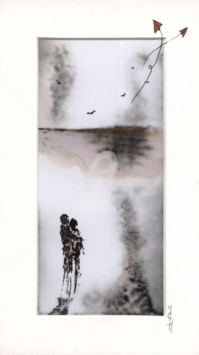 Prenten & gravures getiteld "A l'horizon CVR01" door Chrislen, Origineel Kunstwerk, Film Print