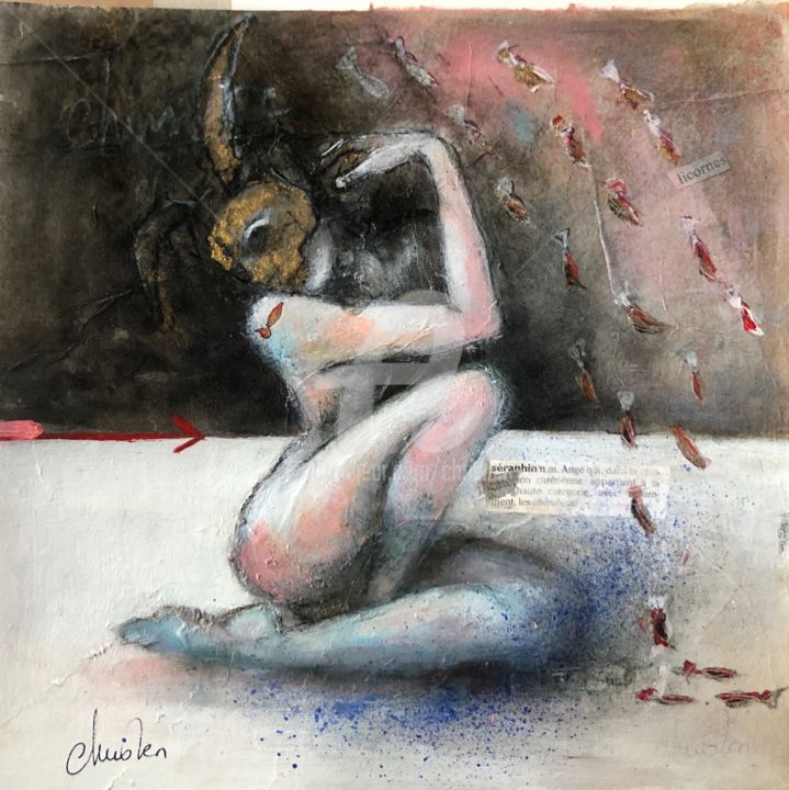 Peinture intitulée "NU04" par Chrislen, Œuvre d'art originale, Acrylique