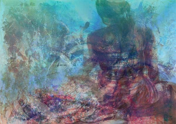 Digital Arts titled "Drawn to the Sea" by Chris Marshall, Original Art,