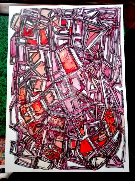 Painting titled "-03" by Chris.Sopena, Original Artwork, Acrylic