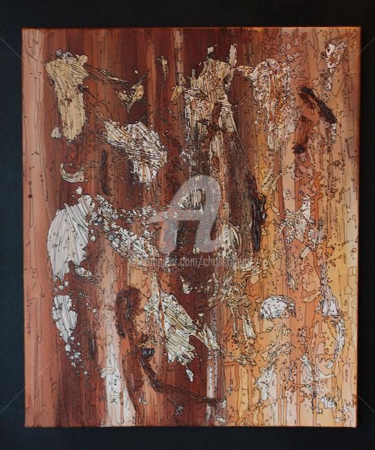 Pittura intitolato "Wall Légend 1" da Chris.Sopena, Opera d'arte originale, Acrilico Montato su Altro pannello rigido