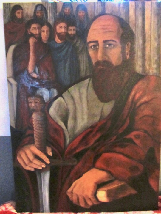 Peinture intitulée "SAINT PAUL" par Christa Daulon-Dubourdieu, Œuvre d'art originale, Acrylique Monté sur Châssis en bois
