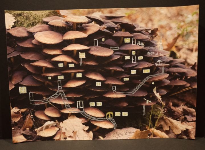 Peinture intitulée "Habitat Forestier" par Christac, Œuvre d'art originale, Acrylique