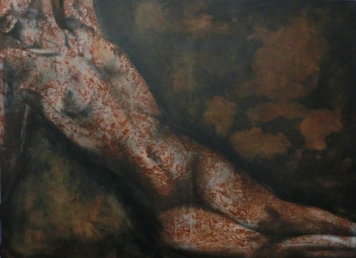 Peinture intitulée "femme" par Christophe Cassan, Œuvre d'art originale, Huile