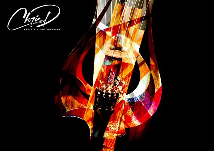 Photography titled "Hypnotic Violin" by Christelle Duval (Chris D.), Original Artwork, Manipulated Photography