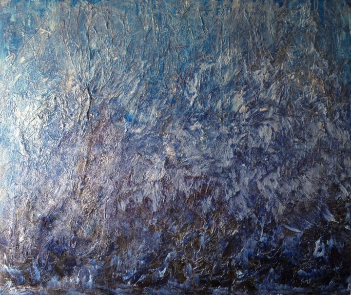 Painting titled "Tsunami" by Christelle Robert, Original Artwork, Oil