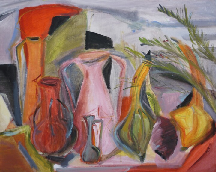 Peinture intitulée "Nature morte d'auto…" par Christelle Veron Cherbonnier, Œuvre d'art originale, Acrylique Monté sur Châss…