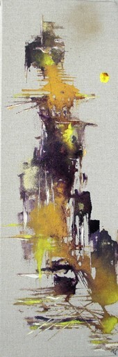 Painting titled "Sentinelle" by Christelle Veron Cherbonnier, Original Artwork