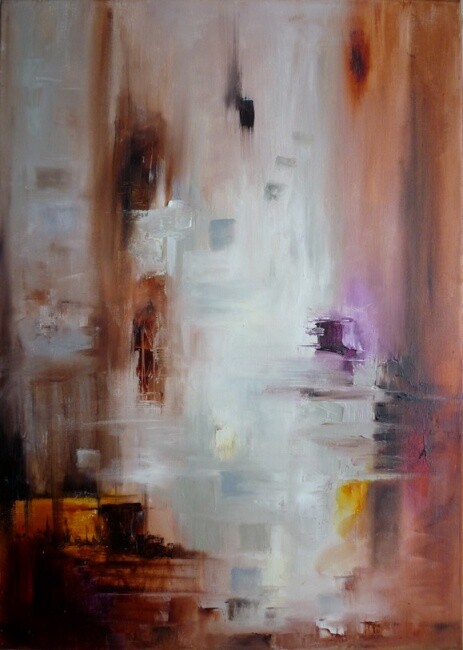 Painting titled "Rêves d'Orient   (1)" by Christelle Veron Cherbonnier, Original Artwork