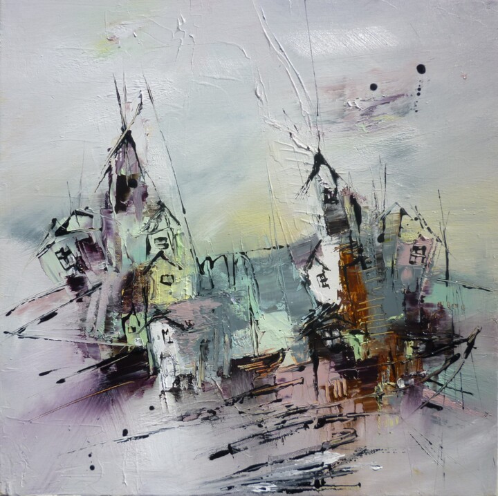 Painting titled "Morlaix" by Christelle Veron Cherbonnier, Original Artwork