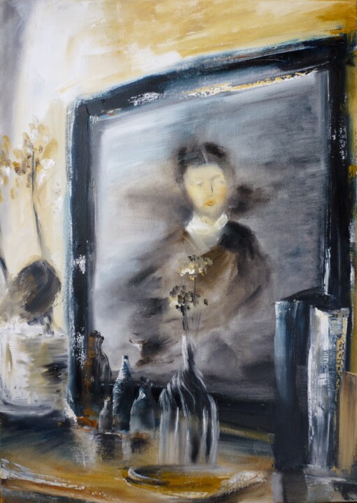 Pintura intitulada "Porter l'élégance e…" por Christelle Veron Cherbonnier, Obras de arte originais, Óleo