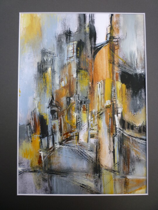 Painting titled "Grand canal 2" by Christelle Veron Cherbonnier, Original Artwork, Acrylic