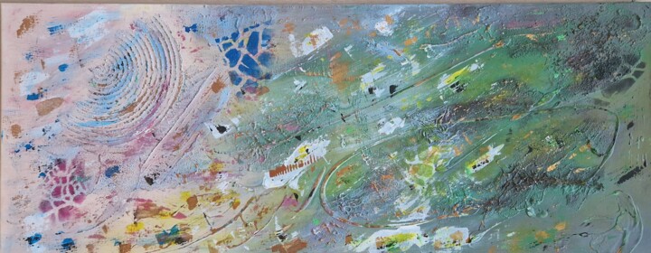 Pintura intitulada "Que la fête soit be…" por Christelle Benaglia, Obras de arte originais, Acrílico Montado em Armação em m…