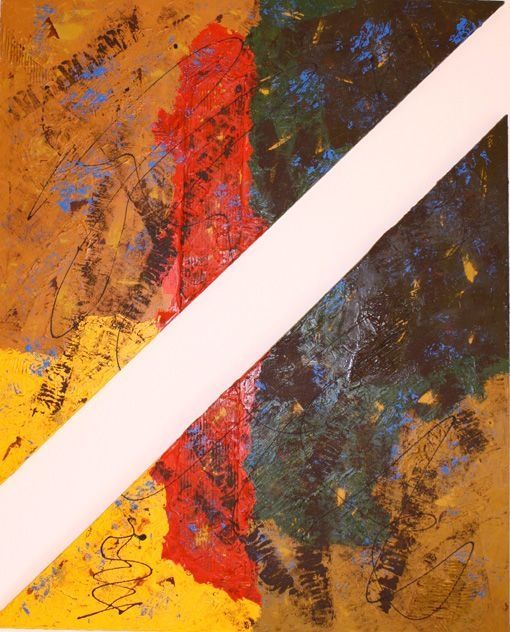Pintura intitulada "Difficile" por Christelle Benaglia, Obras de arte originais